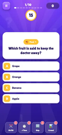 Quiz Rush gameplay screenshot