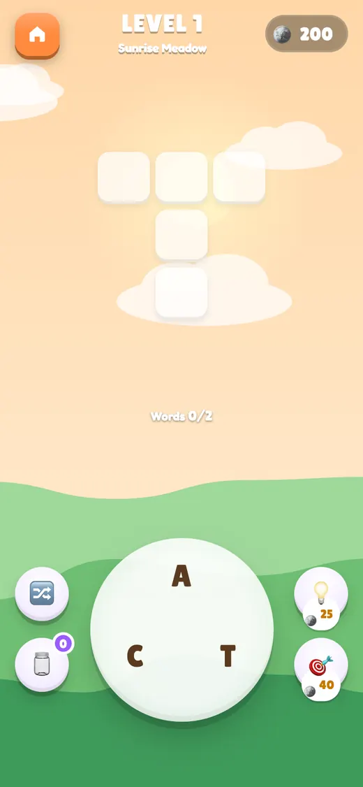 Word Connect gameplay on a phone